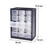 Kenmaster Rak Komponen Drawer 15 Susun - Rak Spare Part 15 Laci Kecil