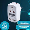 Kenmaster Steker Colokan Listrik 2 USB Plug Adaptor Stop Kontak S0203