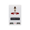 Kenmaster Steker Colokan Listrik 2 USB Plug Adaptor Stop Kontak S0203