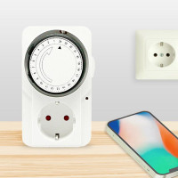Kenmaster Stop Kontak Timer Listrik Manual Analog 24 Hours Programme