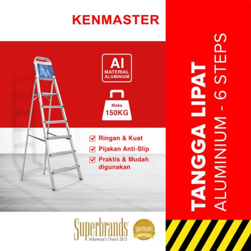 Kenmaster KM-106 Tangga 6 Step Pijakan Household Ladder
