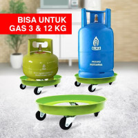 Kenmaster Tatakan Gas Roda Besi Tabung 3Kg 12Kg
