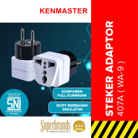 Kenmaster XX-407A WA9 Steker Colokan Converter Kaki 3 Ke 2 Travel