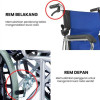 Kursi Roda 16 Inch Lipat Siap Pakai Wheelchair
