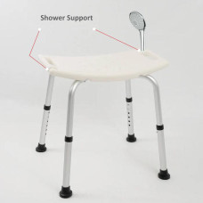 Shower Chair Lansia Kursi Mandi Pasien Tanpa Sandaran Bahan Aluminium