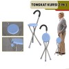 Tongkat Kursi 2 in 1 Lipat Serbaguna Walking Stick