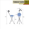 Tongkat Kursi 2 in 1 Lipat Serbaguna Walking Stick