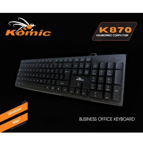Keyboard USB Komic K870 Kabel USB Delicate Business Office