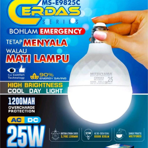 Mitsuyama Bohlam Emergency Lampu Darurat 25W 35W E9825C E9835C