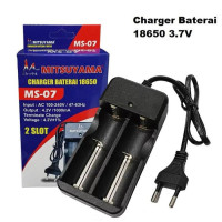 Mitsuyama Charger Baterai 18650 2 Slot Output 4.2V 1000mA MS-07