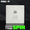 PROXP Face Plate 1 Port Face Panel 1 Hole Spin Series