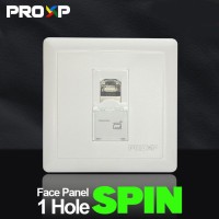 PROXP Face Plate 1 Port Face Panel 1 Hole Spin Series