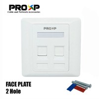 PROXP Face Plate 2 Port Face Panel 2 Hole FP201