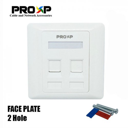 PROXP Face Plate 2 Port Face Panel 2 Hole FP201