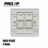 PROXP Face Plate 2 Port Face Panel 2 Hole FP201