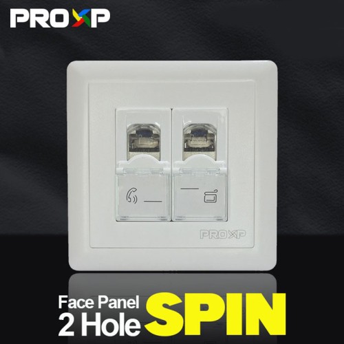 PROXP Face Plate 2 Port Face Panel 2 Hole Spin Series