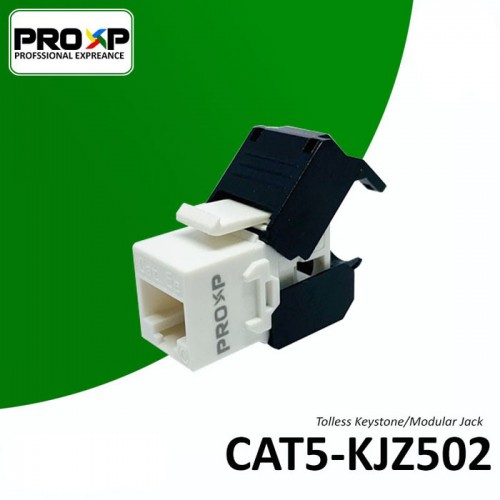 PROXP Tolles Keystone Modular Jack UTP Cat5e Black Gold Plated