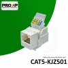 PROXP Tolles Keystone Modular Jack UTP Cat5e White Gold Plated