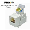 PROXP Tolles Keystone Modular Jack UTP Cat5e White Gold Plated
