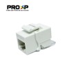 PROXP Tolles Keystone Modular Jack UTP Cat5e White Gold Plated