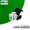 PROXP Tolles Keystone Modular Jack UTP Cat6 Black Gold Plated