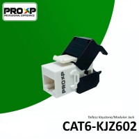 PROXP Tolles Keystone Modular Jack UTP Cat6 Black Gold Plated