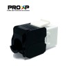 PROXP Tolles Keystone Modular Jack UTP Cat6 Black Gold Plated