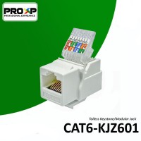 PROXP Tolles Keystone Modular Jack UTP Cat6 White Gold Plated