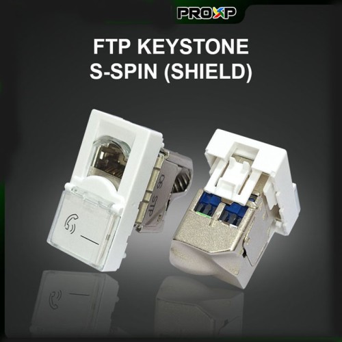 PROXP Tolles Keystone Modular Jack FTP Cat6 Spin Shielded