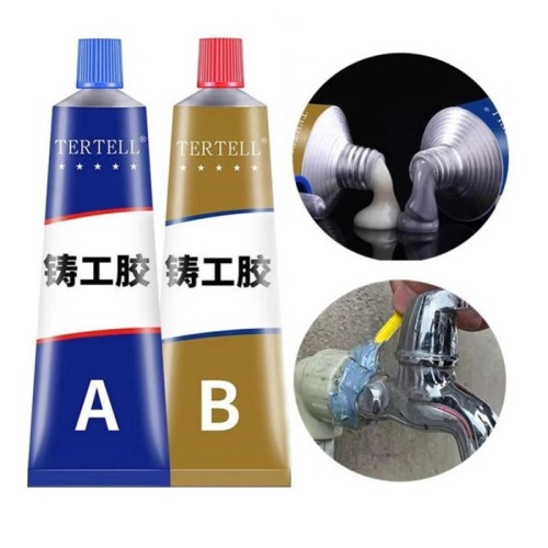 Glue Epoxy AB Lem Perekat Material Penambal Besi Radiator Anti Bocor
