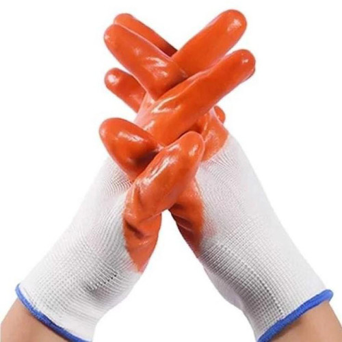 Sarung Tangan Kerja Nylon Lapis PVC Sepasang