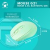 Profftech G21 Wireless Mouse Bluetooth Dual Mode Connection 1600 DPI Charge