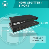 Profftech HDMI Splitter 8 Port 1 In 8 Out 1-8 Full HD 3D 4K