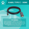 Profftech Kabel Type C to HDMI Tampilan Resolusi Tinggi