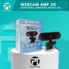 Profftech Webcam 4MP 2K Web Camera Mic Auto Focus Rotasi 360 USB
