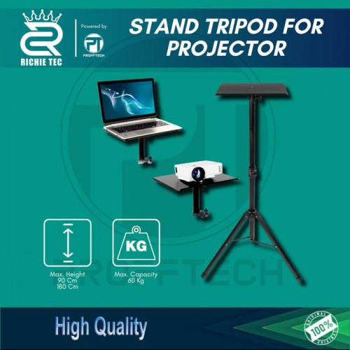 Richie Tec Standing Proyektor Meja Hitam