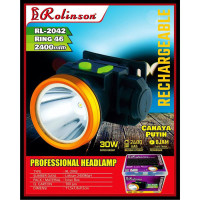 Rolinson Senter Kepala 30W Ring 46 Head Lamp Headlamp Rechargeable RL-2042