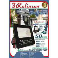 Rolinson Lampu Sorot DC Jepit Aki 50W 100W 150W