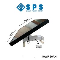 SPS 40WP Black Series 12V 2A 20AH 30AH Solar Panel With Lithium Battery