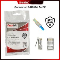 Vascolink Konektor RJ45 Cat5e EZ Gold 50 Pcs Connector LAN