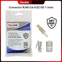 Vascolink Konektor RJ45 Cat6 EZ Gold 50 Pcs Connector LAN