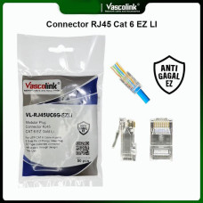 Vascolink Konektor RJ45 Cat6 EZ Gold Lite 50 Pcs Connector LAN