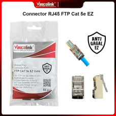 Vascolink Konektor RJ45 FTP Cat5e EZ Gold 50 Pcs Connector LAN