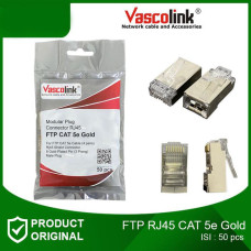 Vascolink Konektor RJ45 FTP Cat5e Gold 50 Pcs Connector LAN
