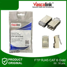 Vascolink Konektor RJ45 FTP Cat6 Gold 50 Pcs Connector LAN