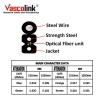 Vascolink FTTH Cable FO Outdoor 4 Core 3 Sling Baja Fiber Optik