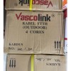 Vascolink FTTH Cable FO Outdoor 4 Core 3 Sling Baja Fiber Optik