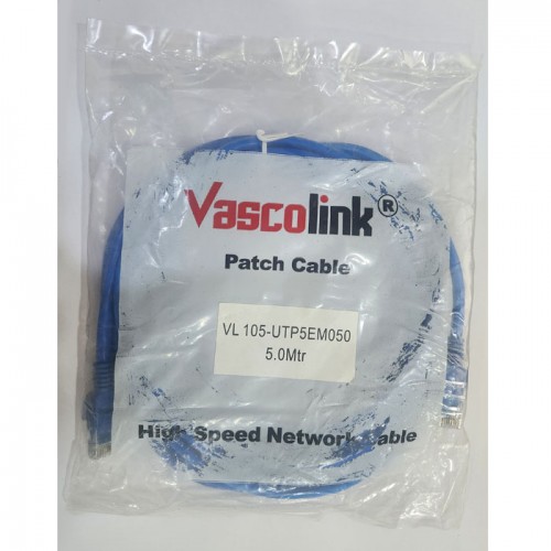 Vascolink Patch Cable UTP Cord Cat5e 5 Meter 5M Biru VL105-UTP5EM050