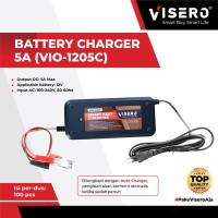 Visero VIO-1205C Battery Charger 5A 12V 5 Ampere 12 Volt Accu Aki Baterai