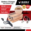 Visero VIO-1240A LED Battery Charger 40A 12V Charge Accu Cas Aki